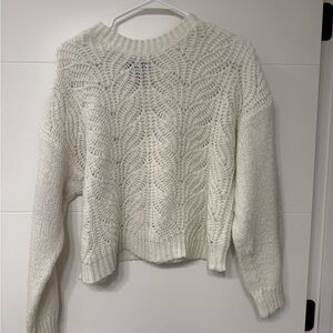 Elegant White Knit Sweater